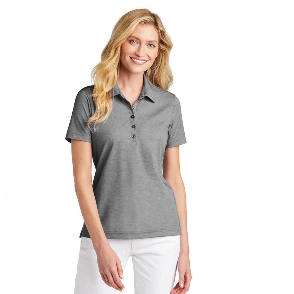 Travis Mathews She Classy Branded Polo Golf Shirt in Heather Grey S NWT